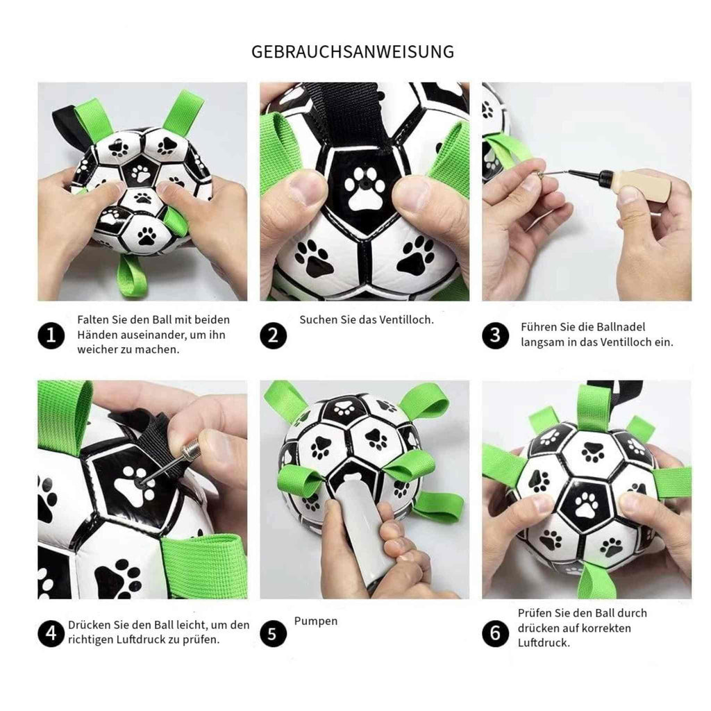 Hundespielzeug Interaktives Fußball, Trainingsball mit Pumpe für kleine Hunde und mittelgroße Rassen - Farbe: A 12.5 cm - 1 von wisheum.ch