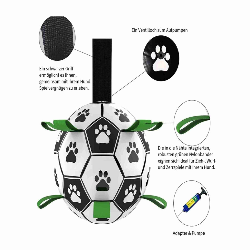 Hundespielzeug Interaktives Fußball, Trainingsball mit Pumpe für kleine Hunde und mittelgroße Rassen - Farbe: A 12.5 cm - 1 von wisheum.ch