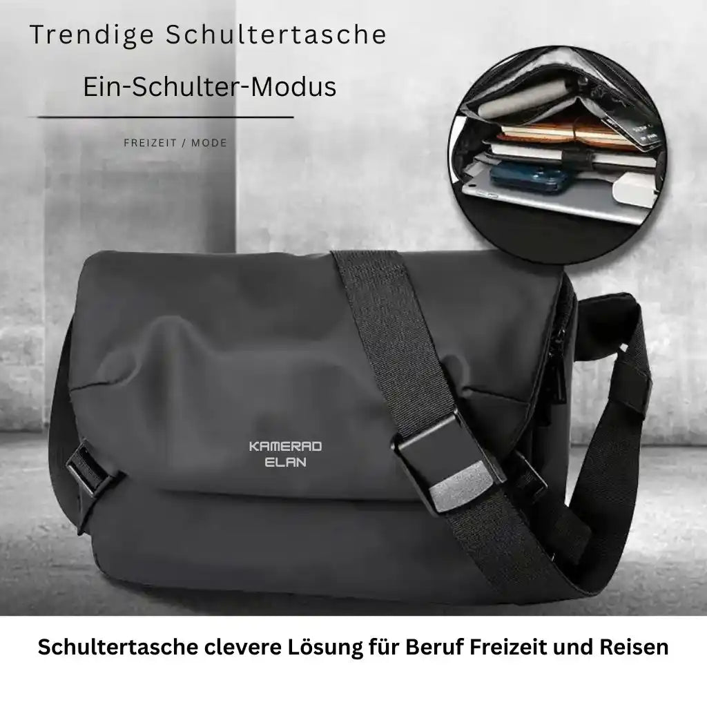 Herren Umhängetasche vielseitige Schultertasche für Studenten und Freizeit