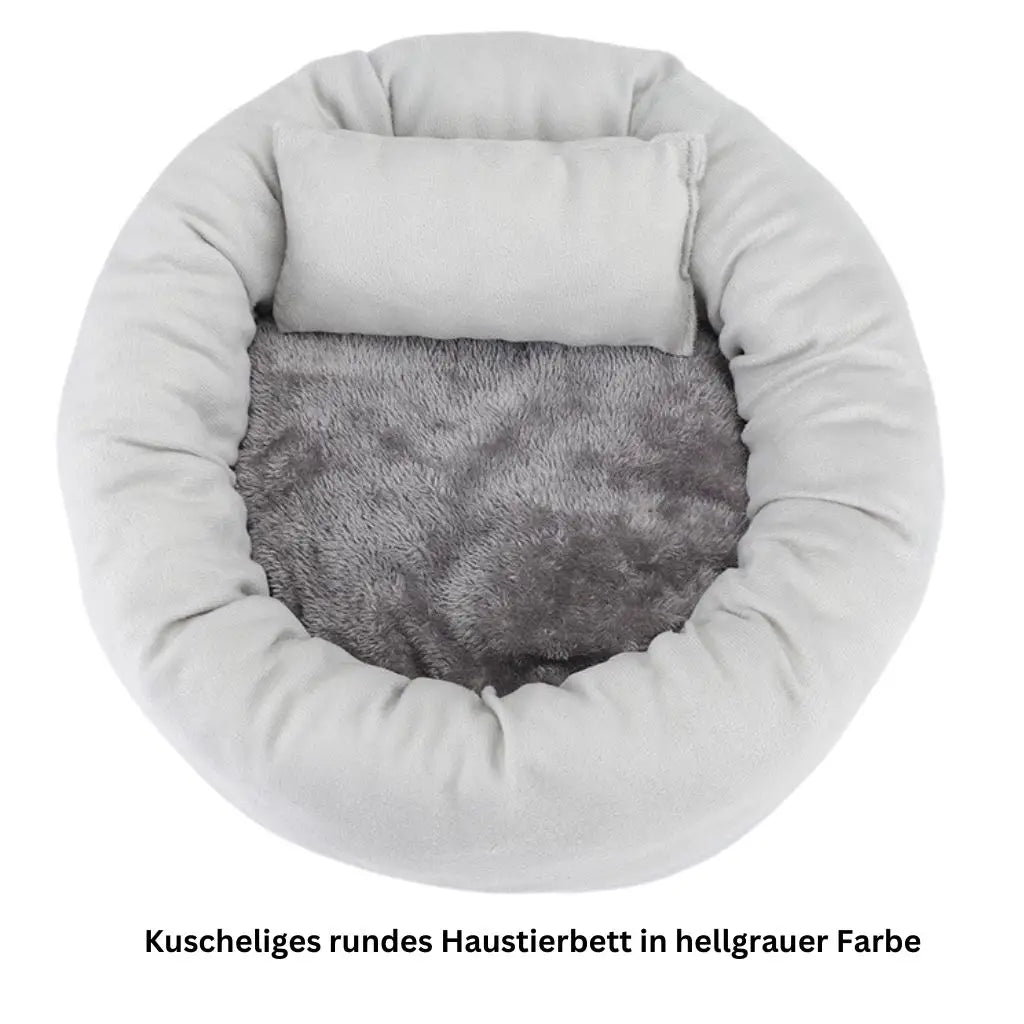 Kuschelbett für Hunde & Katzen - Farbe: Hell Grau