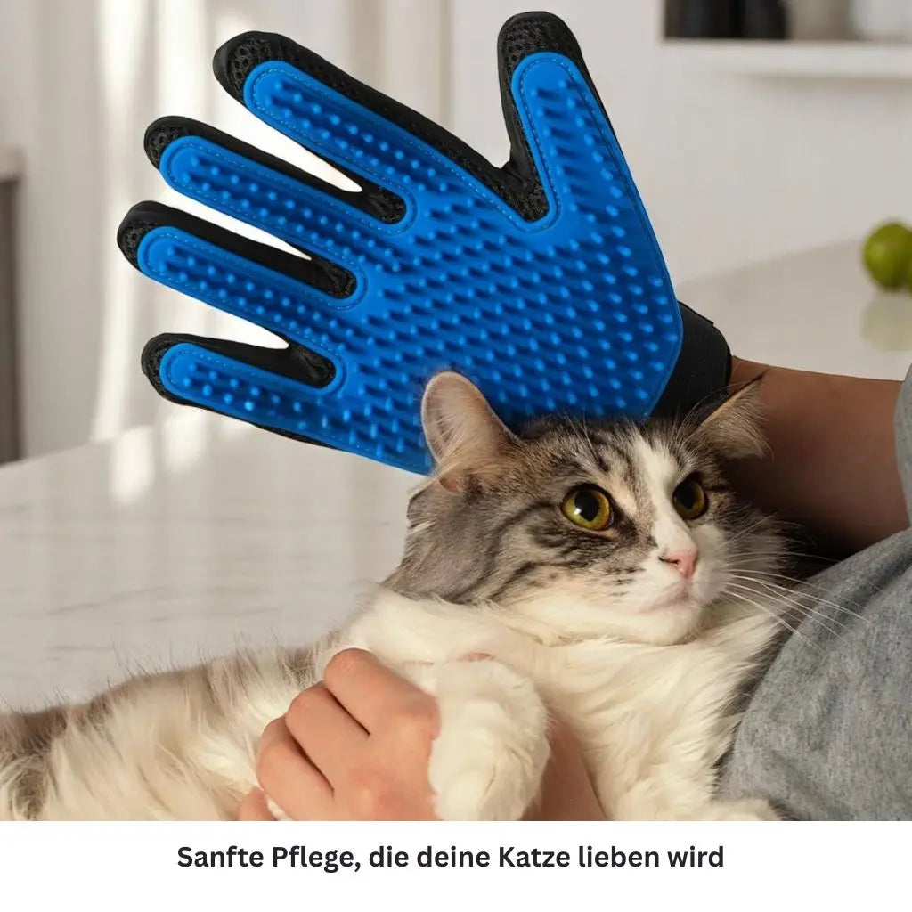 Fellpflegehandschuhe für Hunde und Katzen, sanftes Bürsten gegen lose Haare 2-3 Werktage