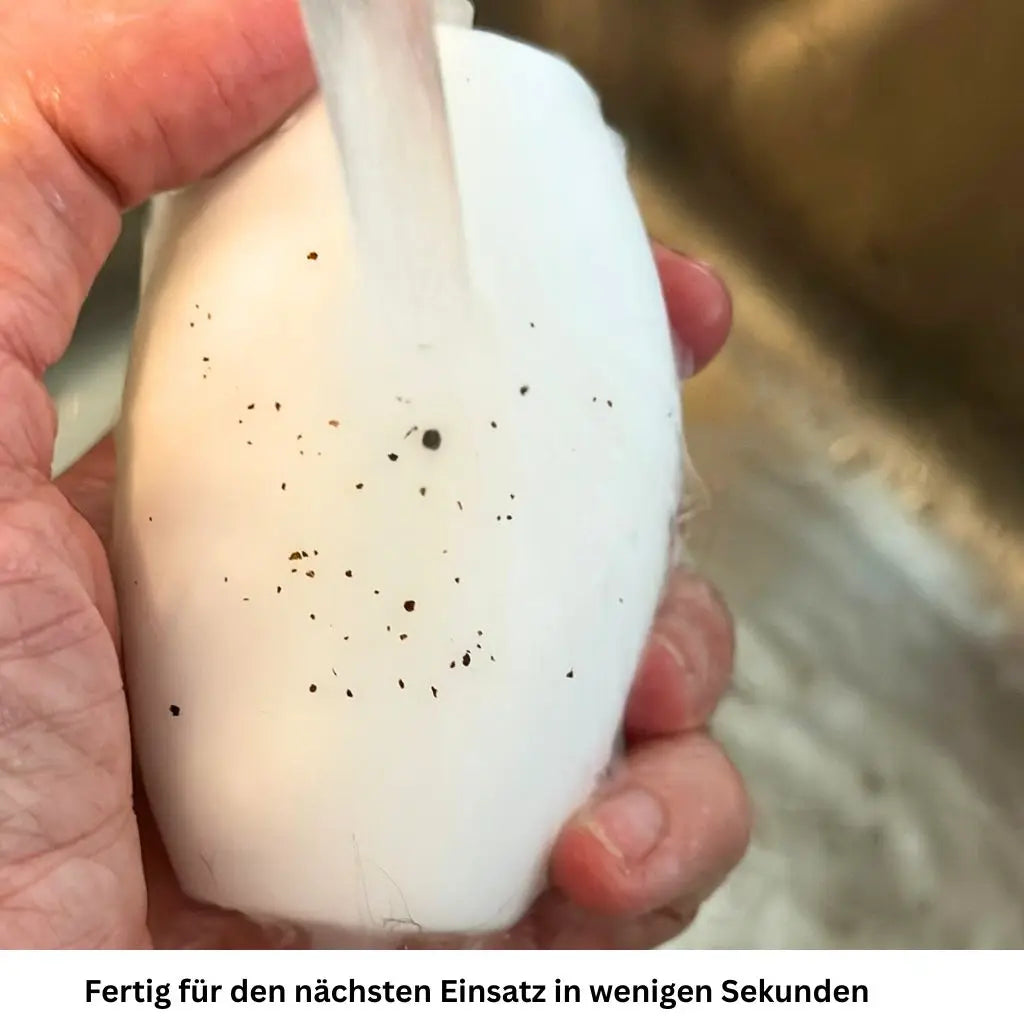 Fusselrolle wird im Spülbecken verwendet zur Reinigung