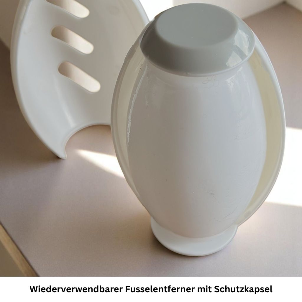 Wiederverwendbare Fusselrolle mit transparenter Schutzkappe