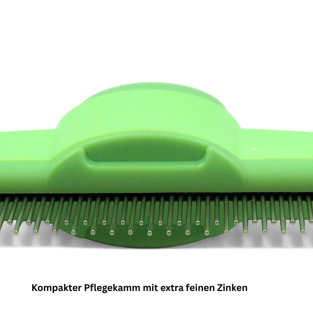 Hautfreundliche Pflegeseite mit weichen Zinken grün