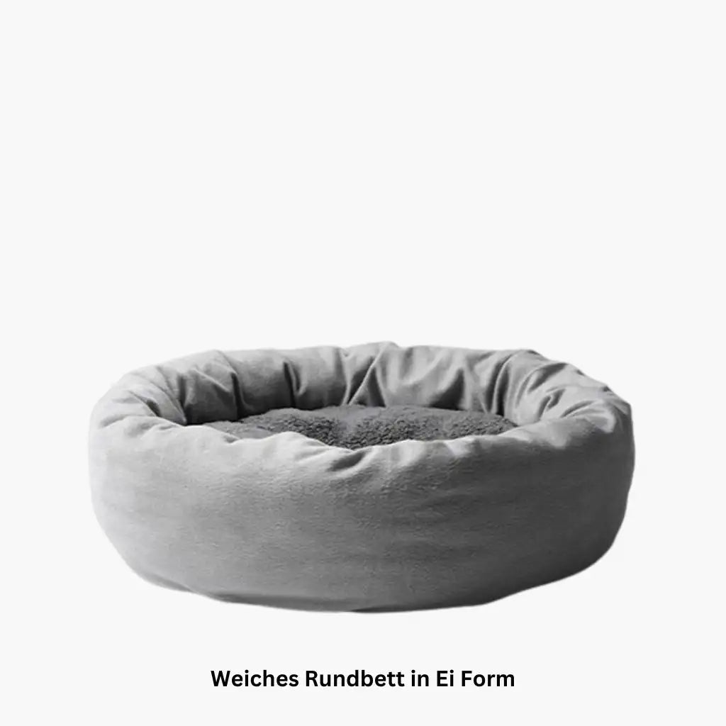 Plüschbett für Hunde & Katzen Farbe Grau