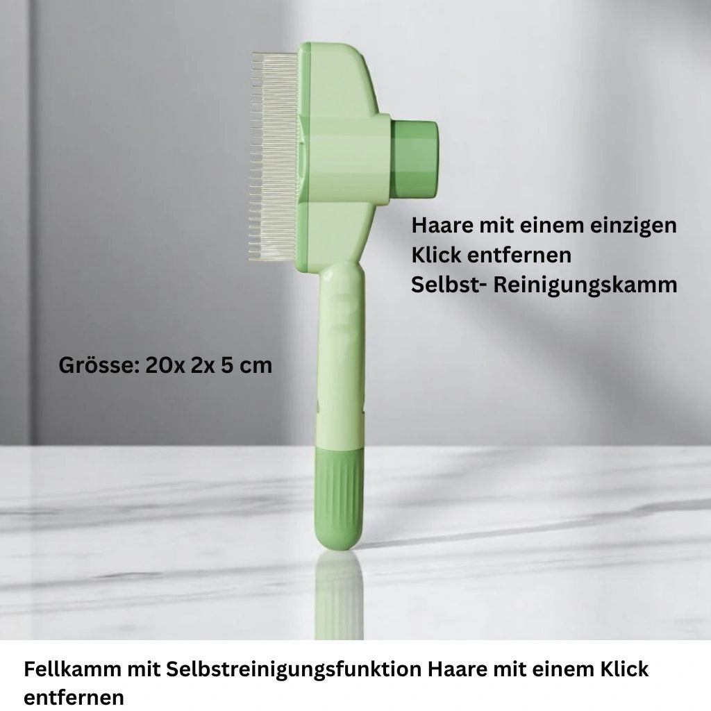 Selbstreinigende Bürste mit einfachem Mechanismus in grün