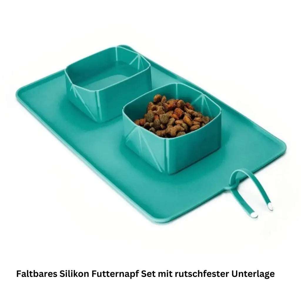 Faltbarer Reisenapf für Hunde & Katzen - Farbe: Grün - 1 von wisheum.ch