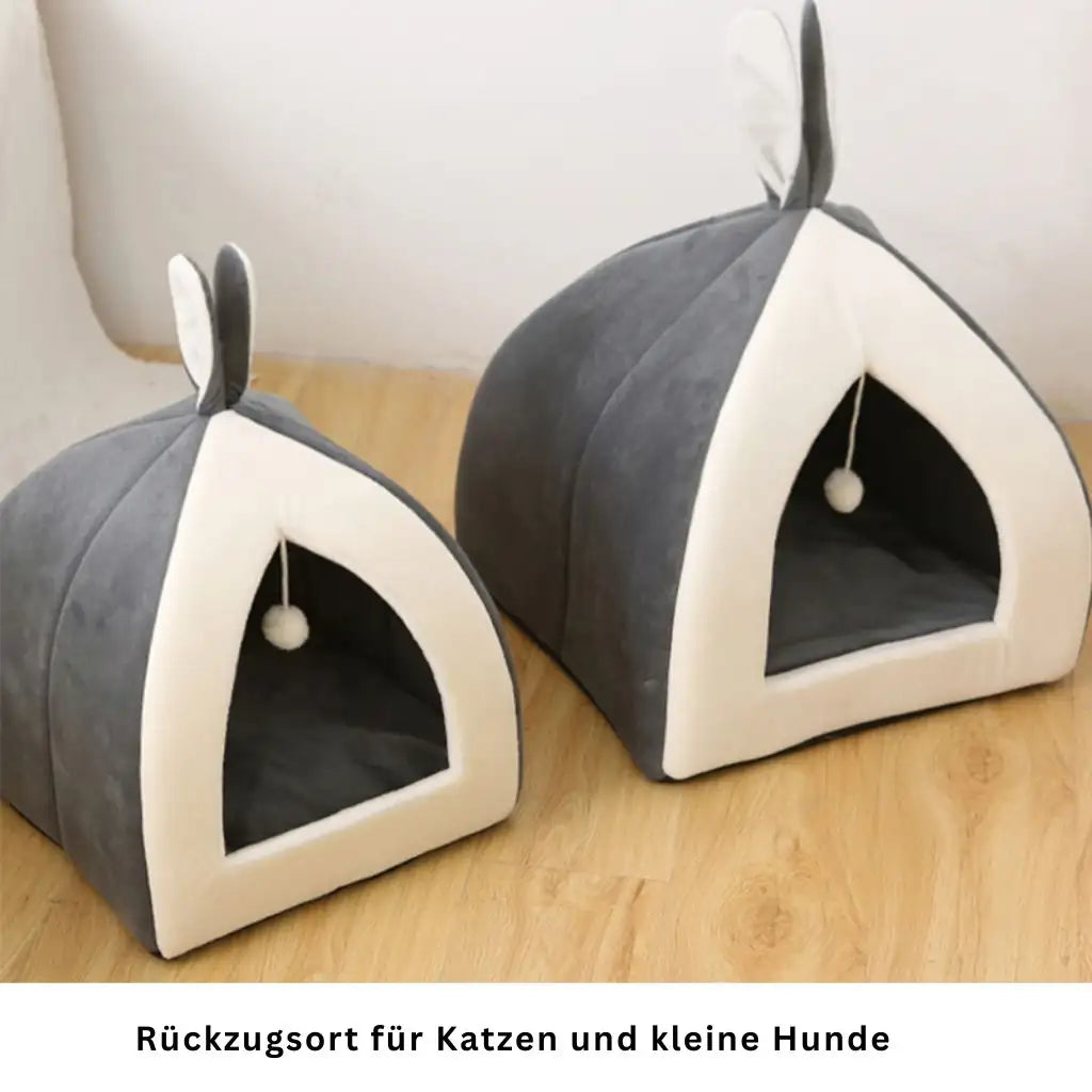 Katzenhütte mit Hasenohren