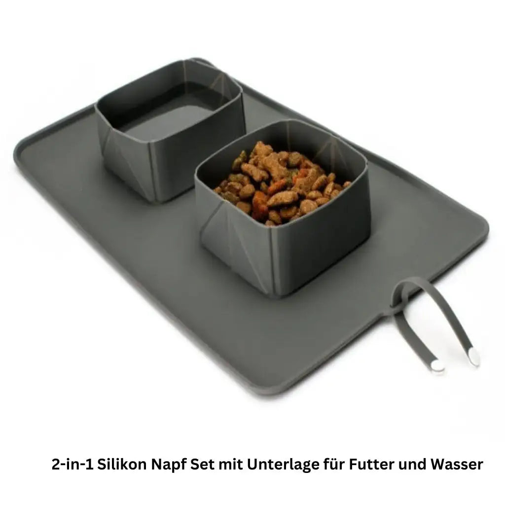 Faltbarer Reisenapf für Hunde & Katzen - Farbe: Grün - 1 von wisheum.ch