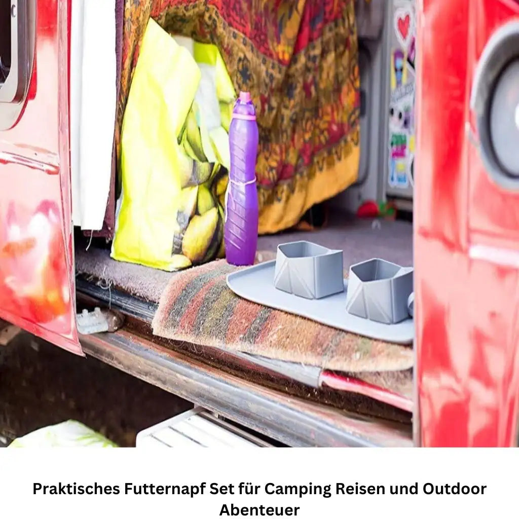 Faltbarer Reisenapf für Hunde & Katzen - Farbe: Grün - 1 von wisheum.ch