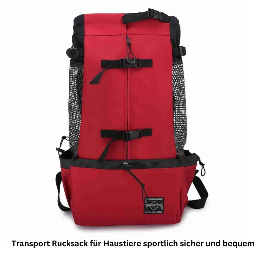 Hundetragerucksack für Outdoor-Reisen - Farbe: Rot / L - 1 von wisheum.ch