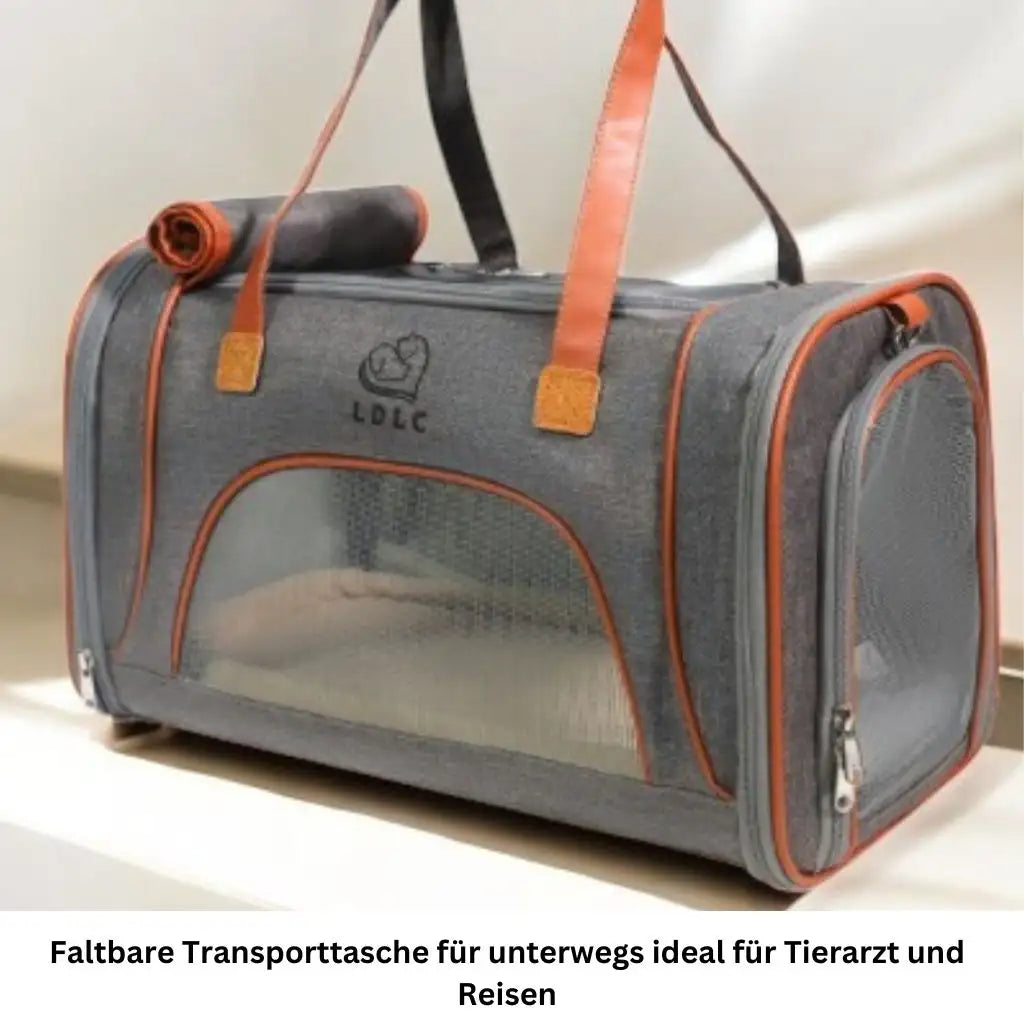 Reisetasche für Haustiere – Ideal für Flug & Ausflug - Farbe: Dunkel Grau / 46 X 26 X 28cm - 1 von wisheum.ch