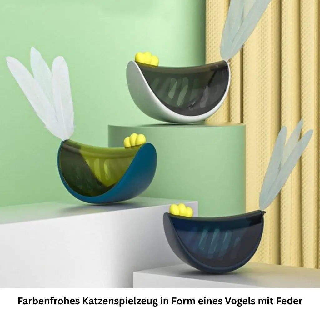 Snack-Spielzeug für Katzen – Interaktiver Vogel - Farbe: Grau - 1 von wisheum.ch