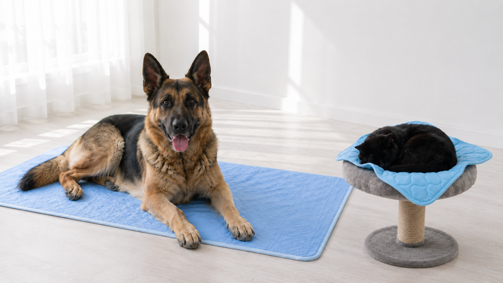 Kühldecke für Hunde und Katzen: Welche Grösse passt?
