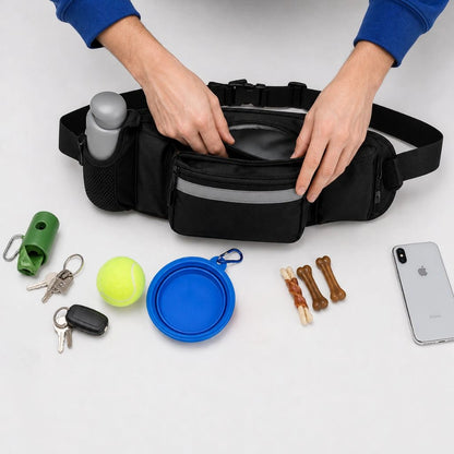 Hundebauchtasche mit Leckerlibeutel und Kotbeutelspender