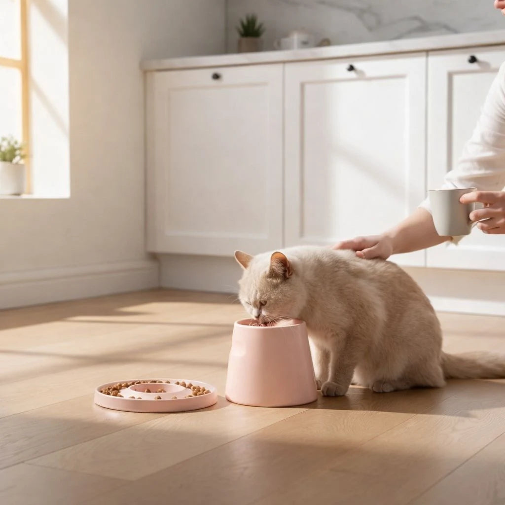 Erhöhter Porzellan Fressnapf für Katzen 300ml