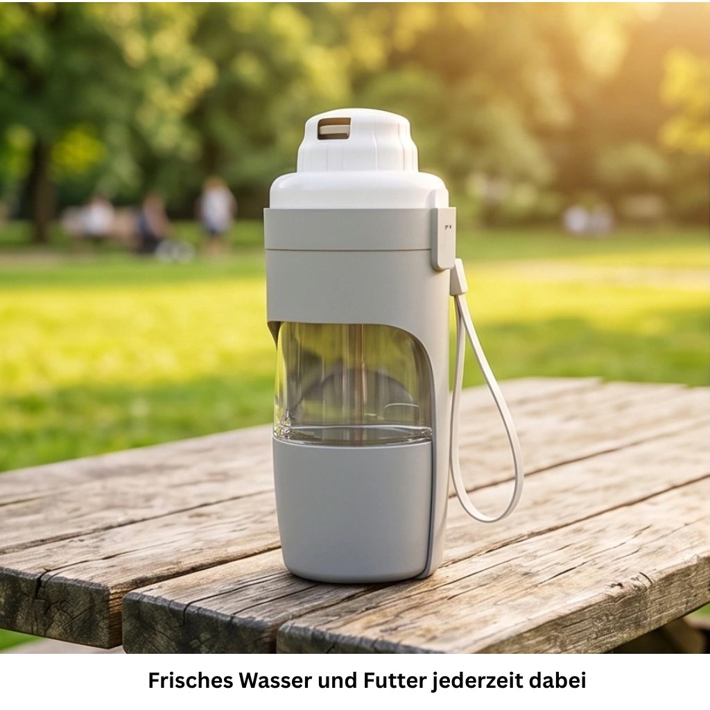 2 in 1 Trinkflasche für Hunde & Katzen