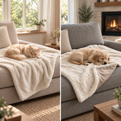 Hundedecke Elli – Sand, 100 × 70 cm
