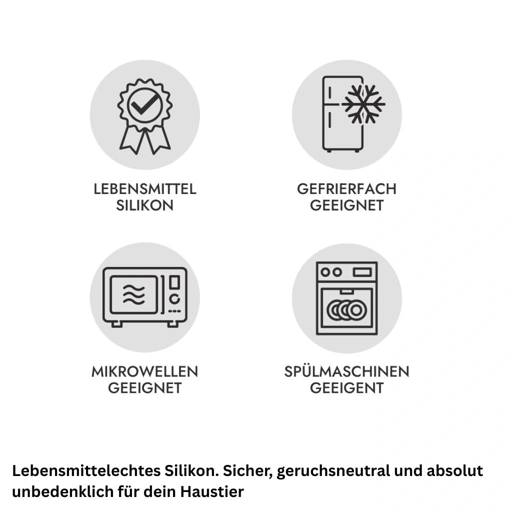 Anti Schling Napf Hund Slow Feeder 250ml Silikon