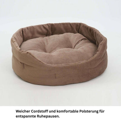 Hundekörbchen Chelsea Cord Toffee-Braun