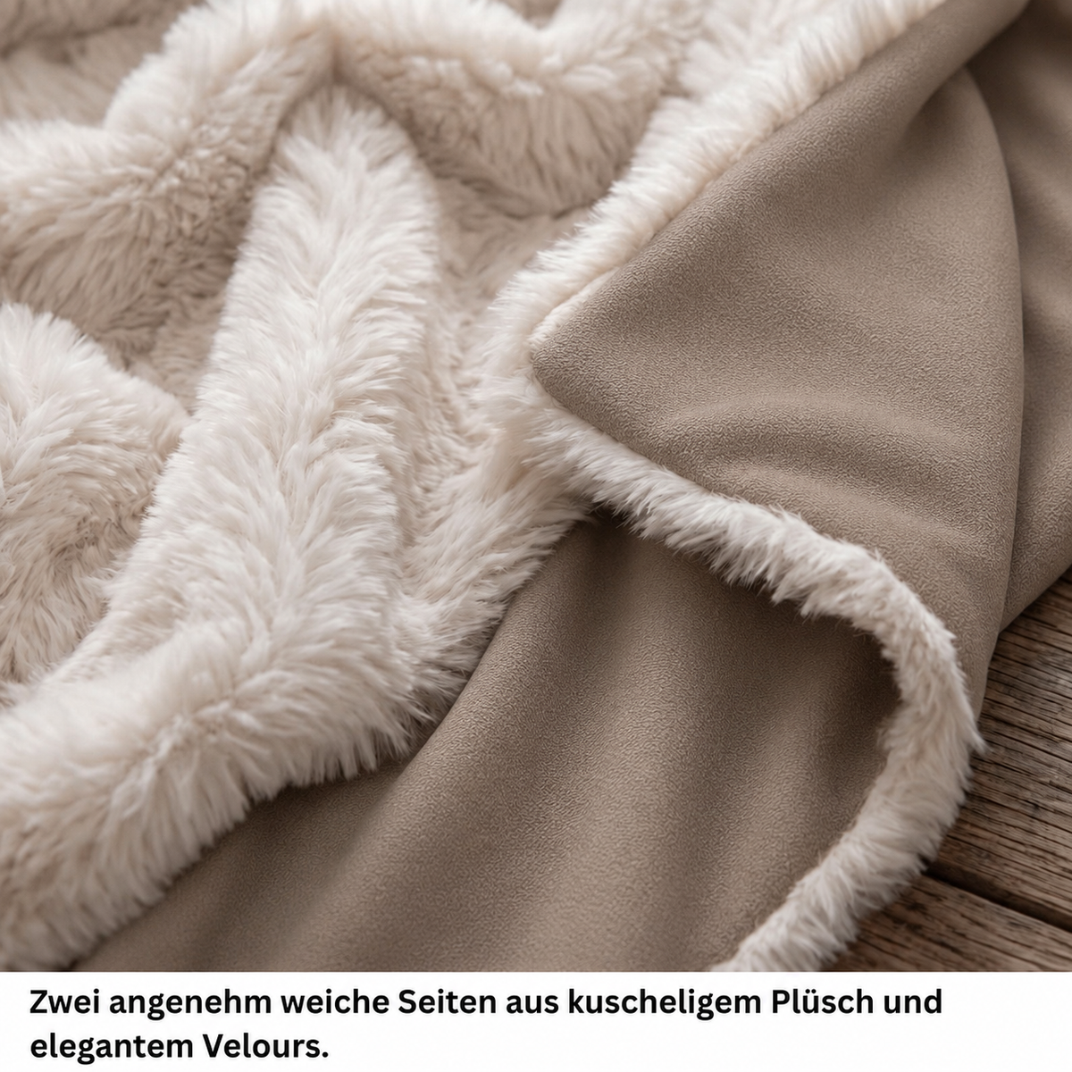 Hundedecke Elli – Sand, 100 × 70 cm