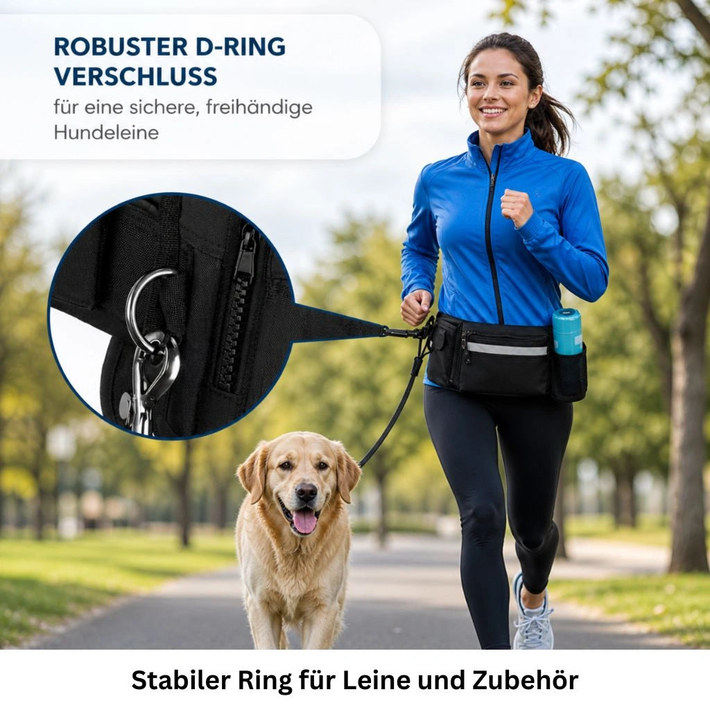 Hundebauchtasche mit Leckerlibeutel und Kotbeutelspender