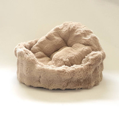 Hundebett Chester Nomi weiches Kuschelbett für Hunde in Kies, Beige