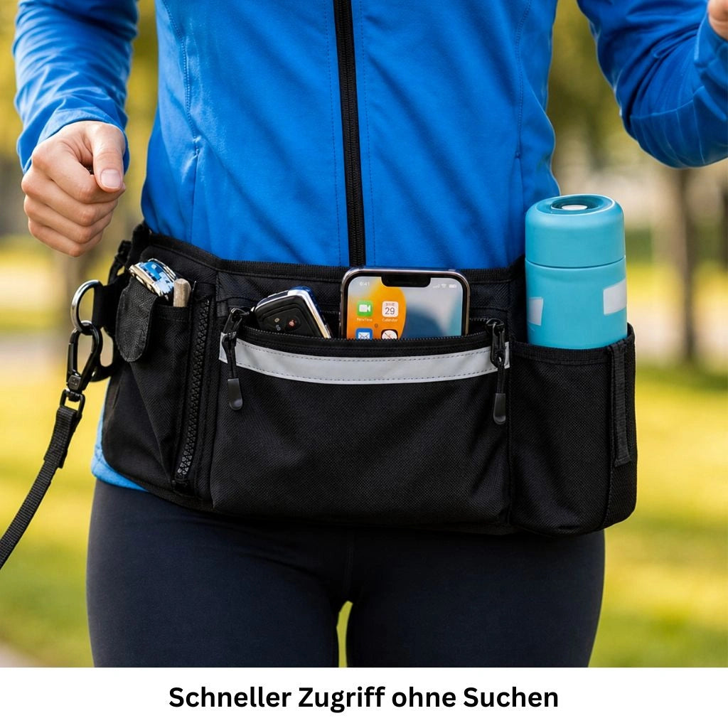 Hundebauchtasche mit Leckerlibeutel und Kotbeutelspender