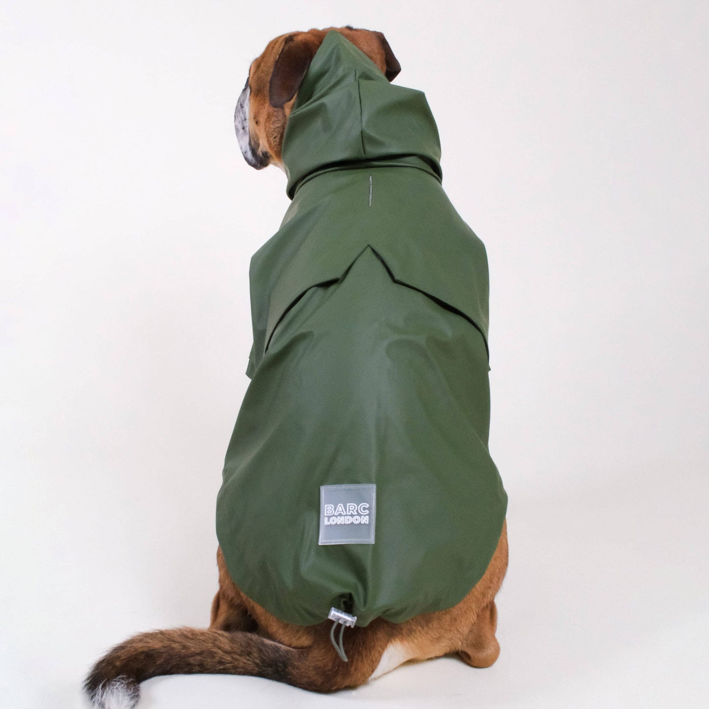 Wasserdichter Hundemantel Grün für Regenwetter