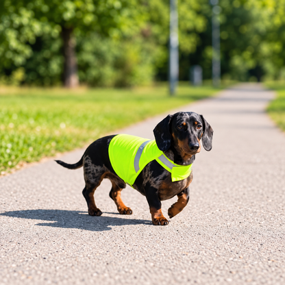 Reflektierende Hunde-Sicherheitsweste in Neongelb