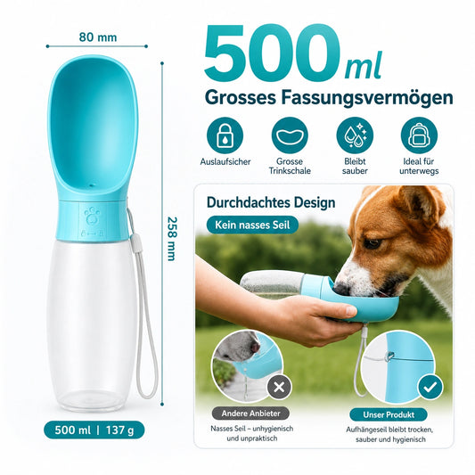 Tragbare Hunde-Trinkflasche