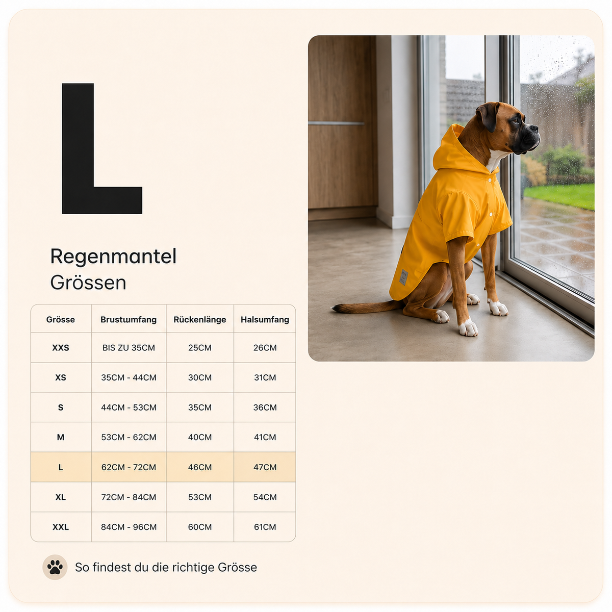Stylischer wasserdichter Hundemantel