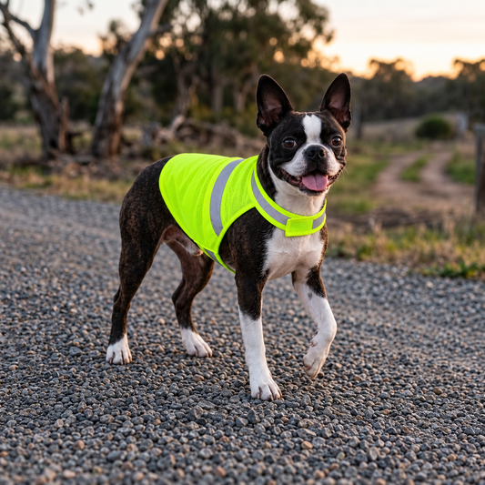 Reflektierende Hunde-Sicherheitsweste (Neongelb)