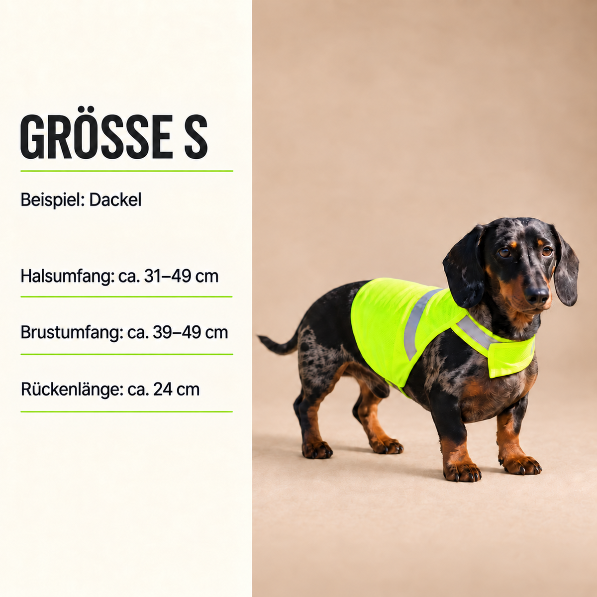 Reflektierende Hunde-Sicherheitsweste in Neongelb