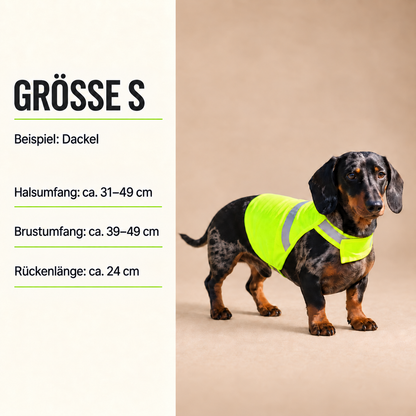 Reflektierende Hunde-Sicherheitsweste in Neongelb