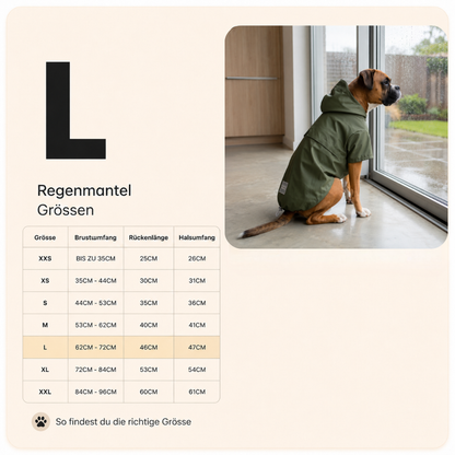 Stylischer wasserdichter Hundemantel