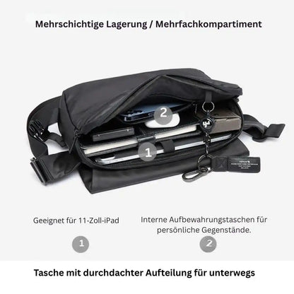 Herren Umhängetasche vielseitige Schultertasche für Studenten und Freizeit