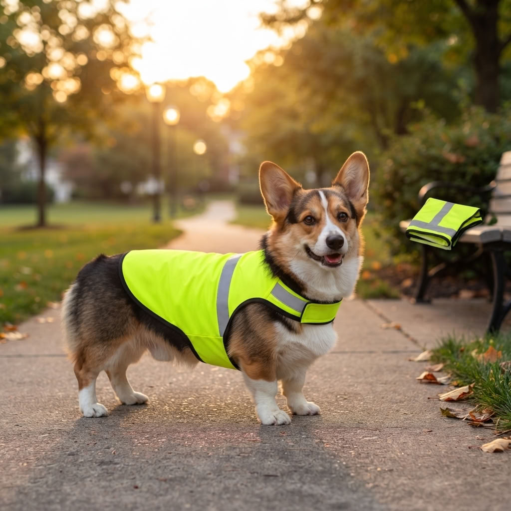 Reflektierende Hunde-Sicherheitsweste (Neongelb)