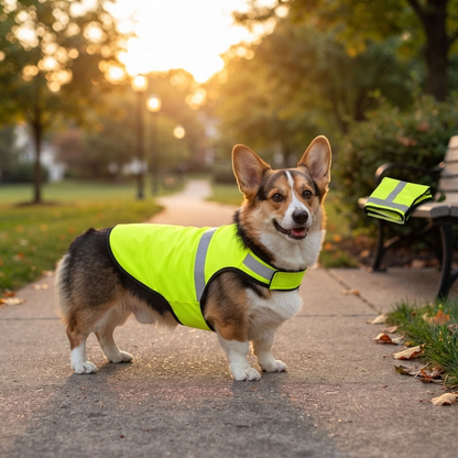 Reflektierende Hunde-Sicherheitsweste (Neongelb)