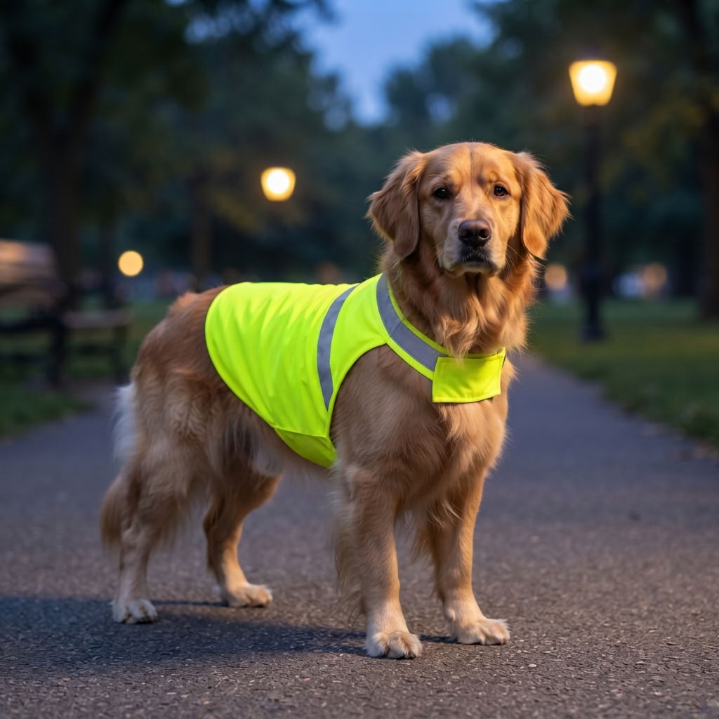 Reflektierende Hunde-Sicherheitsweste (Neongelb)