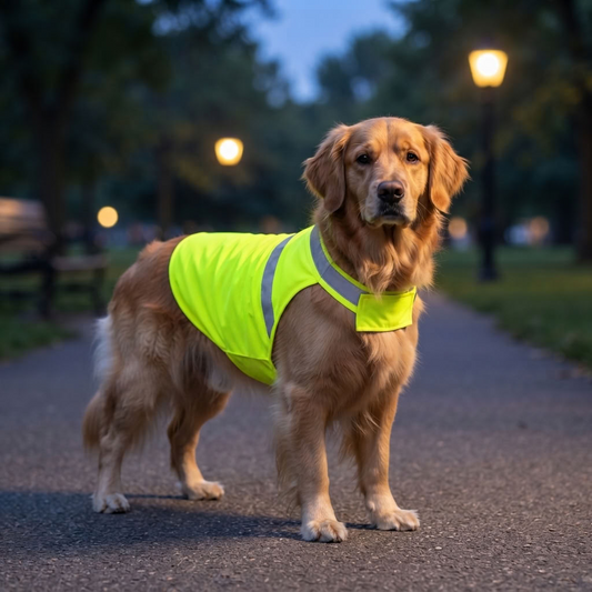 Reflektierende Hunde-Sicherheitsweste (Neongelb)