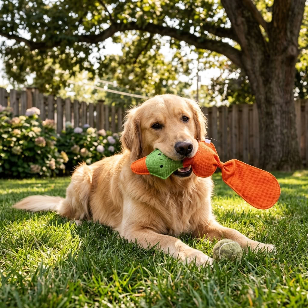 Trixie Schwimmente für Hunde mit Quietscher, 50 cm