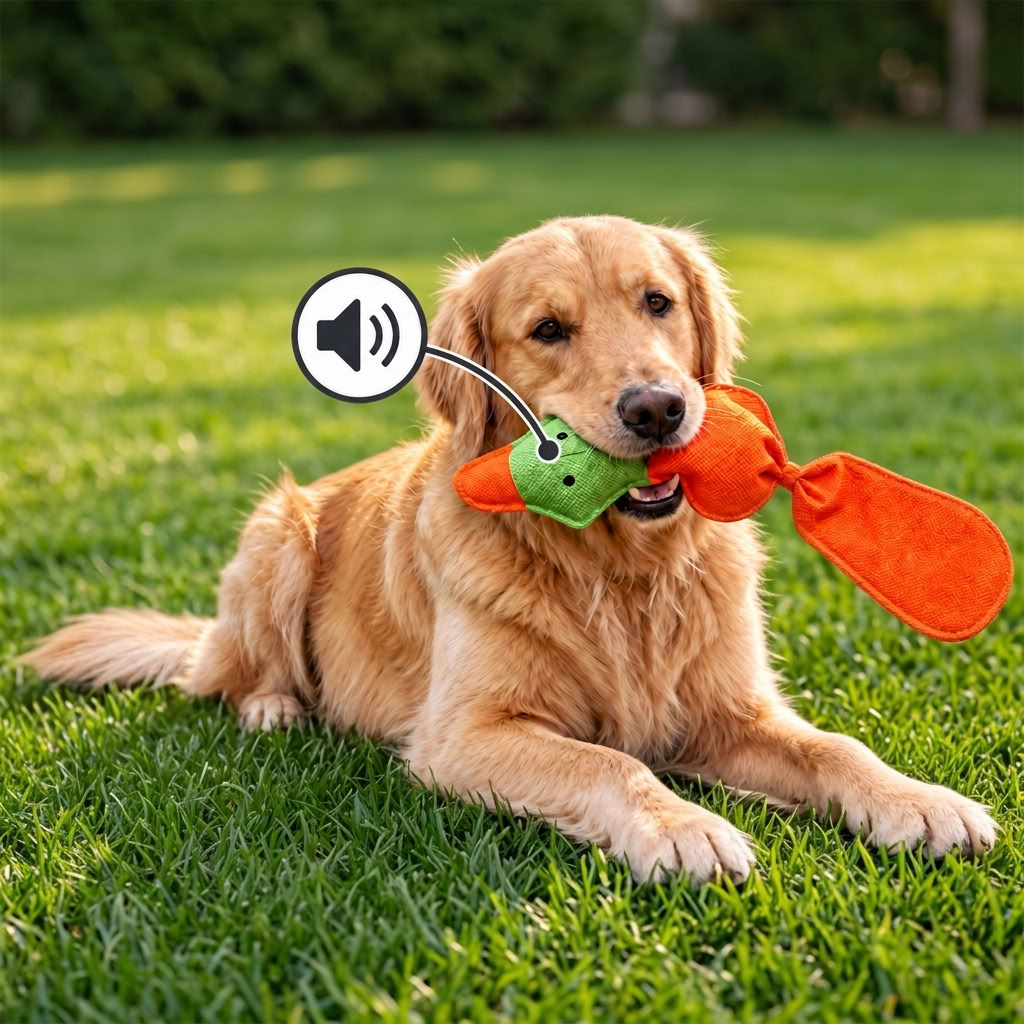 Trixie Schwimmente für Hunde mit Quietscher, 50 cm