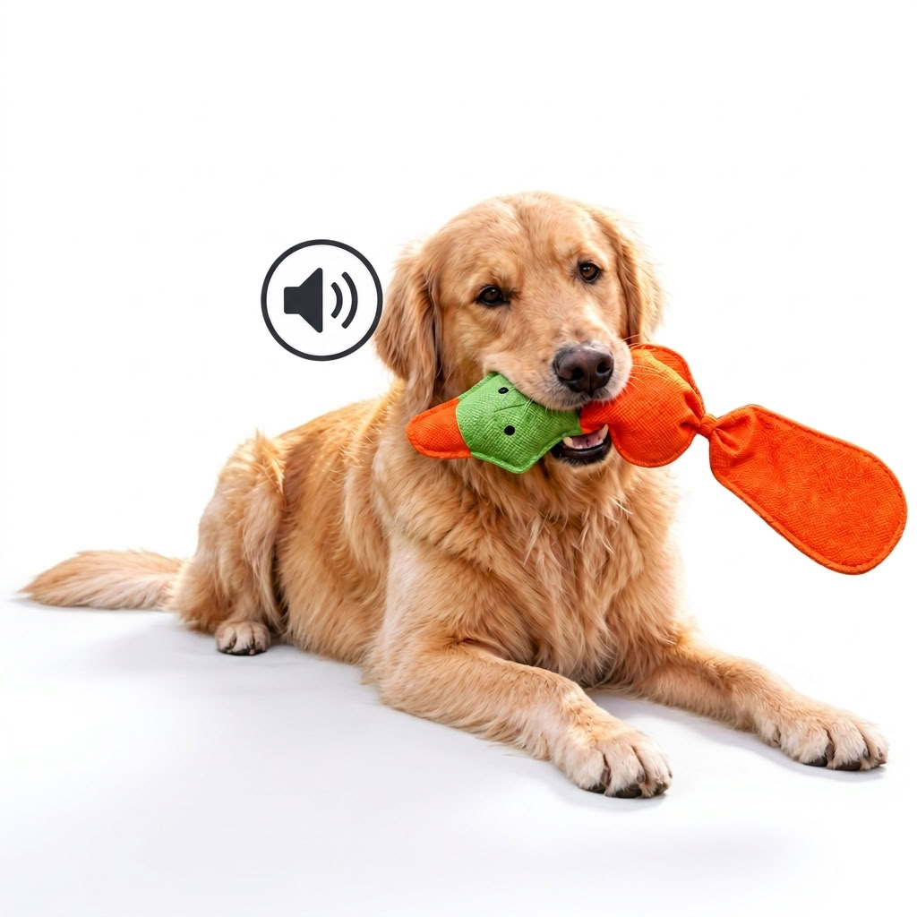 Trixie Schwimmente für Hunde mit Quietscher, 50 cm