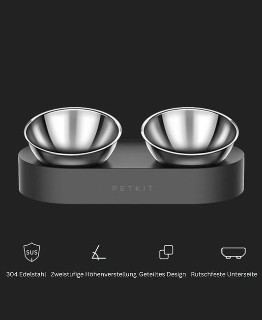 Erhöhte Futterschüssel aus Edelstahl