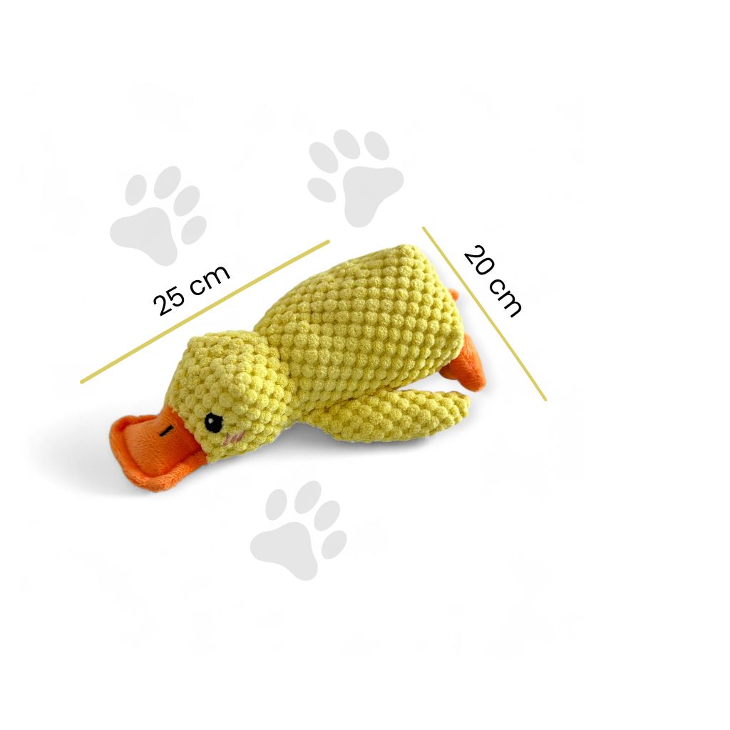 anti-stress-ente-hundespielzeug-gelb-grösse- 25cm x 20 cm