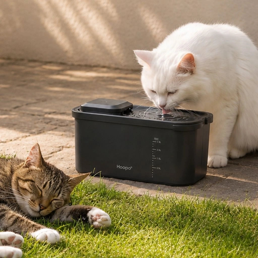 Kabelloser Katzen Trinkbrunnen mit Akku 1.8L