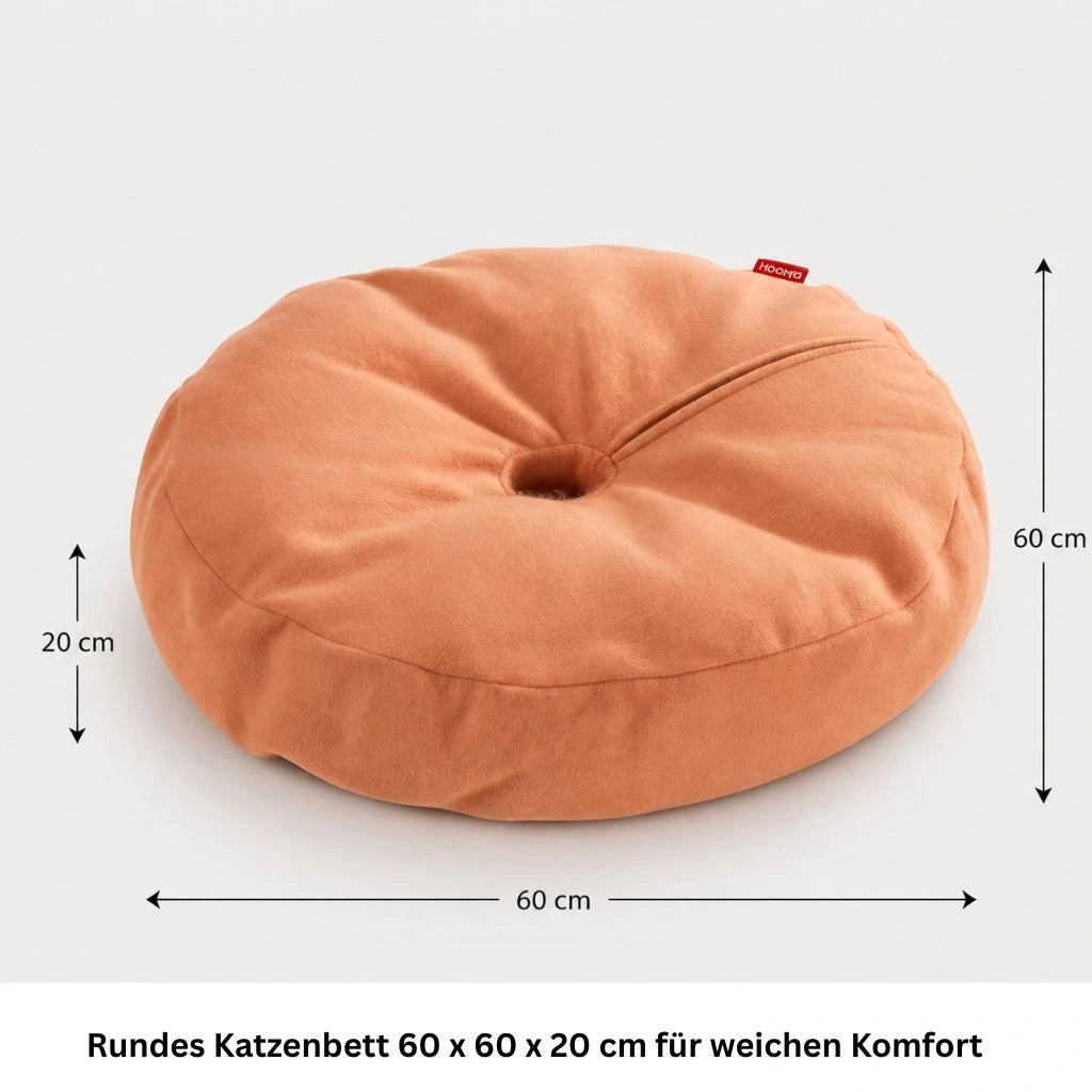 Rundes Katzenbett mit 60 x 60 x 20 cm Abmessungen