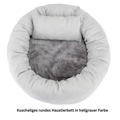 Kuschelbett für Hunde & Katzen - Farbe: Hell Grau 