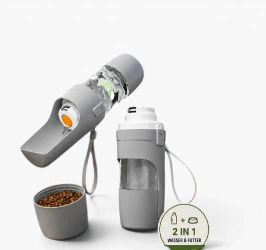 2 in 1 Trinkflasche für Hunde & Katzen